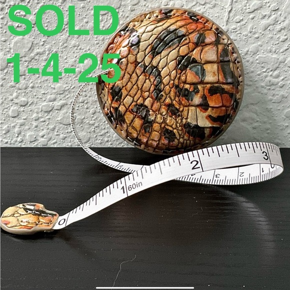 Brahmin Accessories - Brahmin LEOPARD CUB MELBOURNE Leather TAPE MEASURE NWOT